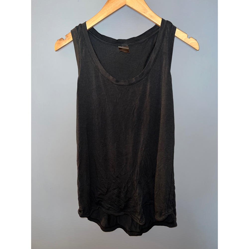Calia by Carrie Underwood Black Racerback Activewear Tank Top Scoop Neck Pleated